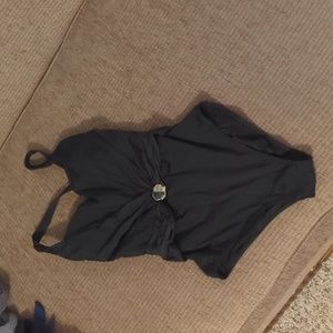 Black one piece gottex ladies swimsuit